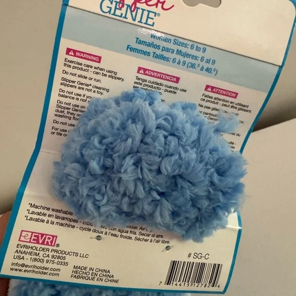EVRI Slipper Genie in Light Blue brand new with tags slippers for cleaning - Picture 4 of 4
